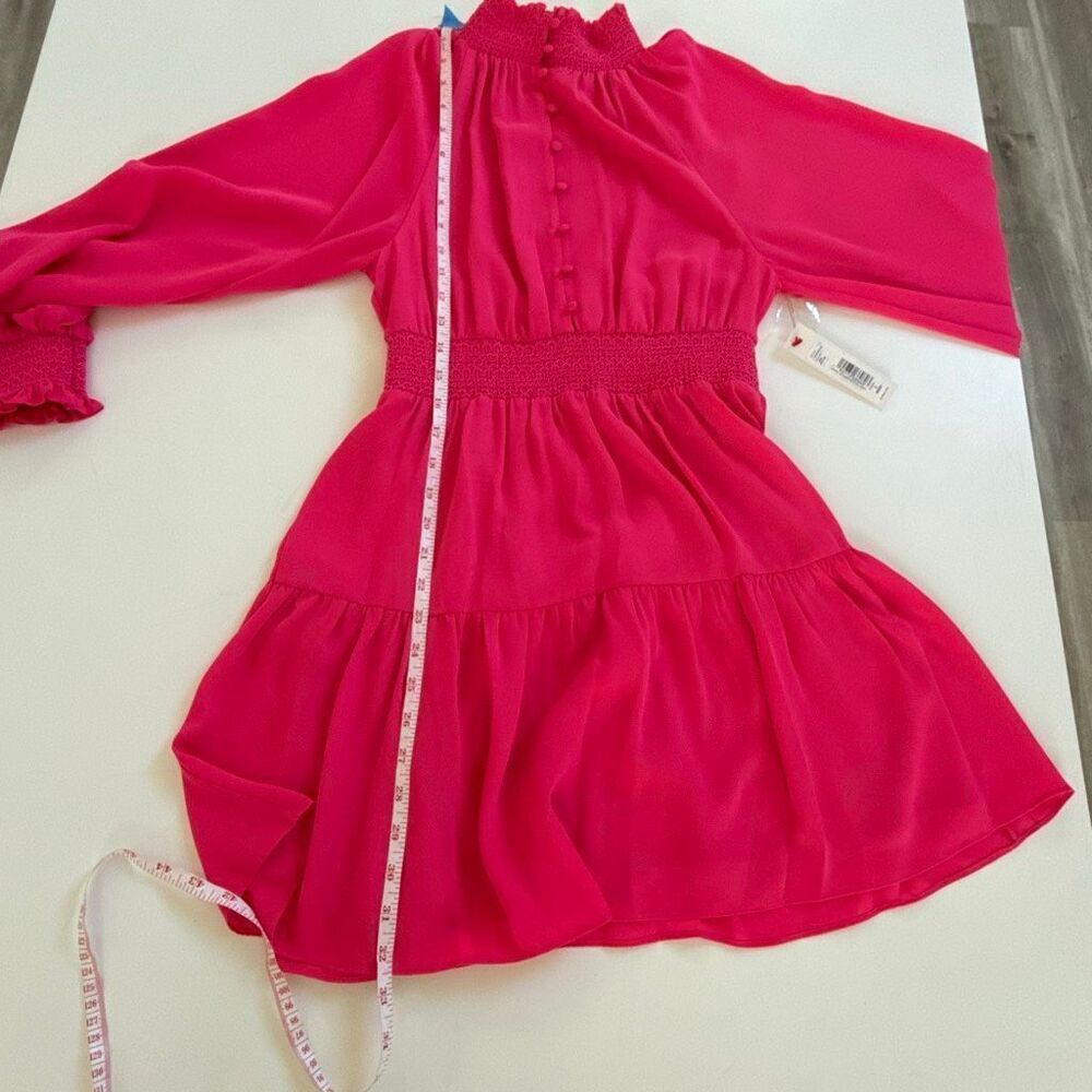 Alice + Olivia smocked Lavinia blouson mini dress  Size 2 New with tags - Picture 8 of 10